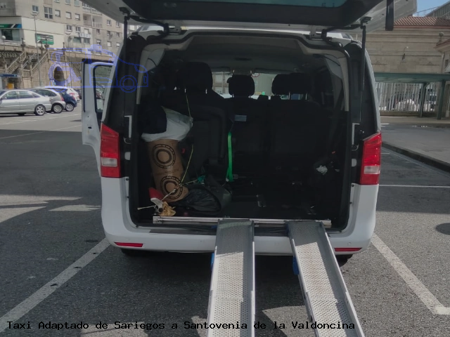Taxi adaptado de Santovenia de la Valdoncina a Sariegos
