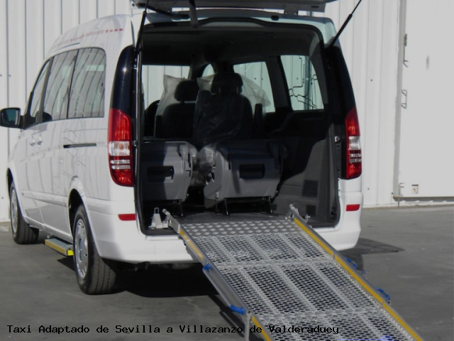 Taxi accesible de Villazanzo de Valderaduey a Sevilla