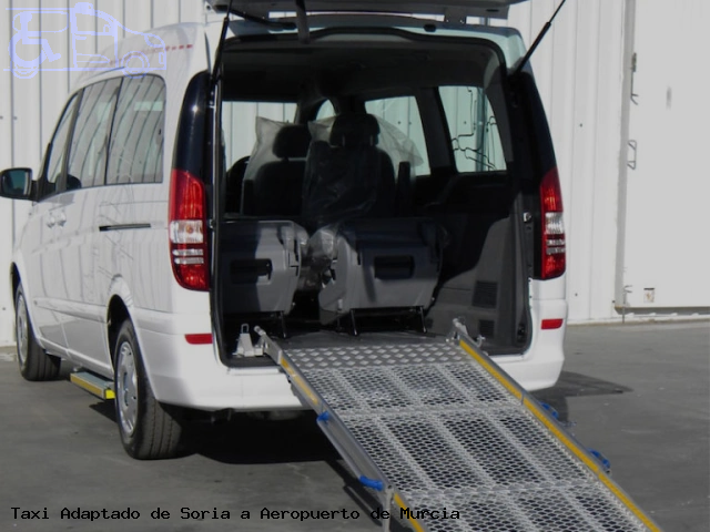 Taxi accesible de Aeropuerto de Murcia a Soria