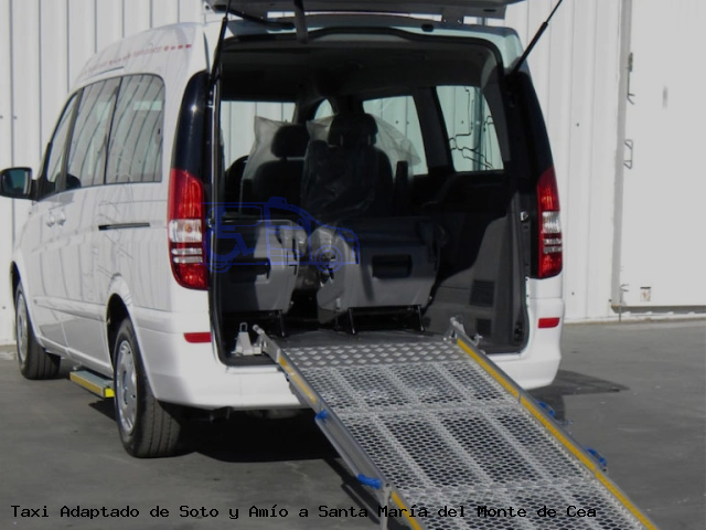 Taxi accesible de Santa María del Monte de Cea a Soto y Amío