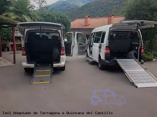 Taxi accesible de Quintana del Castillo a Tarragona