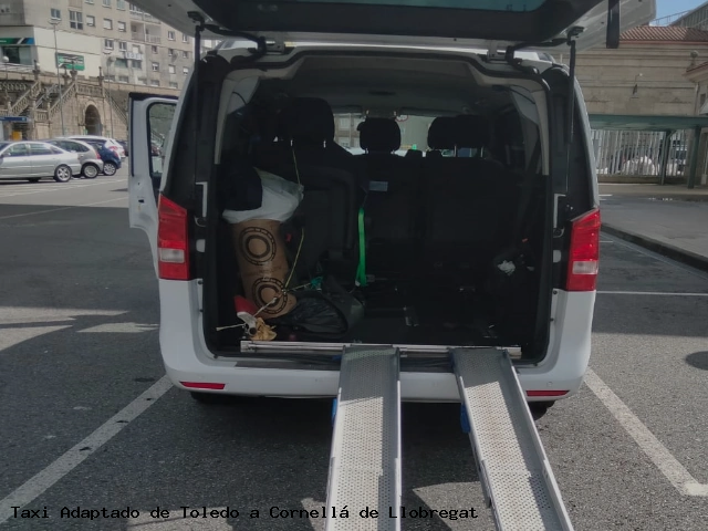 Taxi accesible de Cornellá de Llobregat a Toledo