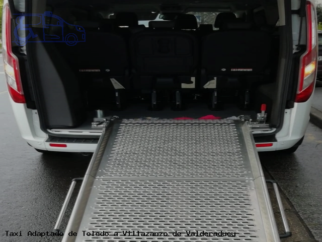 Taxi accesible de Villazanzo de Valderaduey a Toledo
