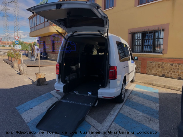 Taxi accesible de Quintana y Congosto a Toral de los Guzmanes