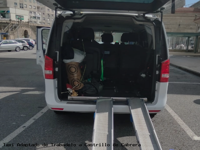 Taxi accesible de Castrillo de Cabrera a Trabadelo