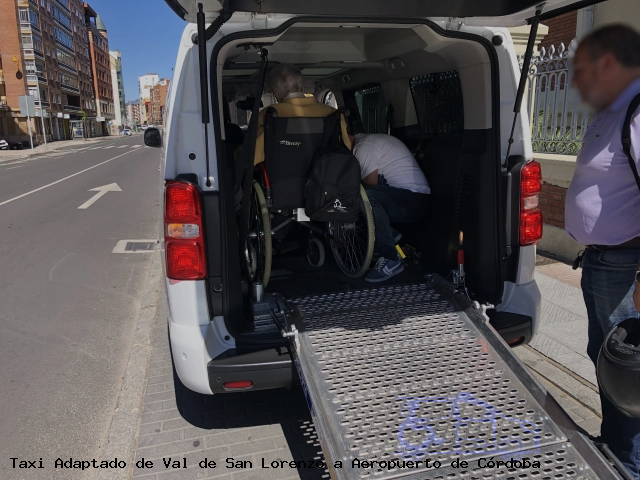 Taxi adaptado de Aeropuerto de Córdoba a Val de San Lorenzo
