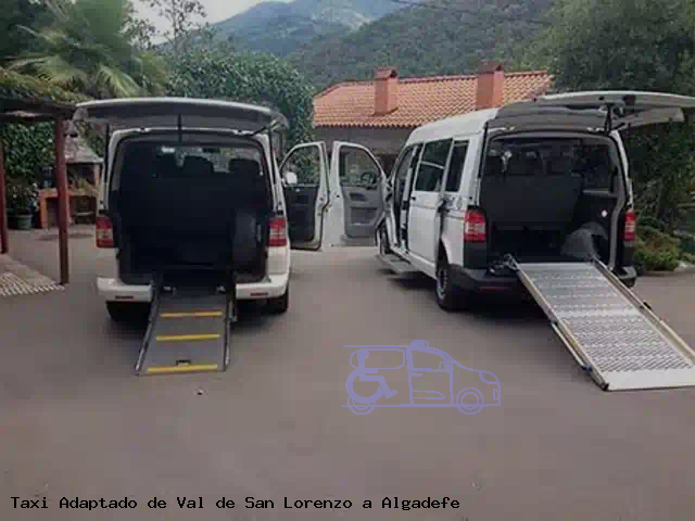 Taxi accesible de Algadefe a Val de San Lorenzo