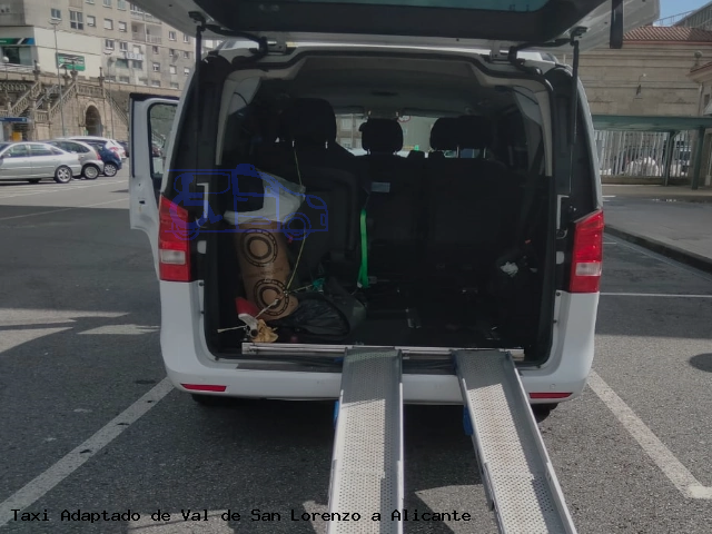 Taxi accesible de Alicante a Val de San Lorenzo