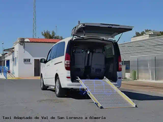 Taxi accesible de Almería a Val de San Lorenzo