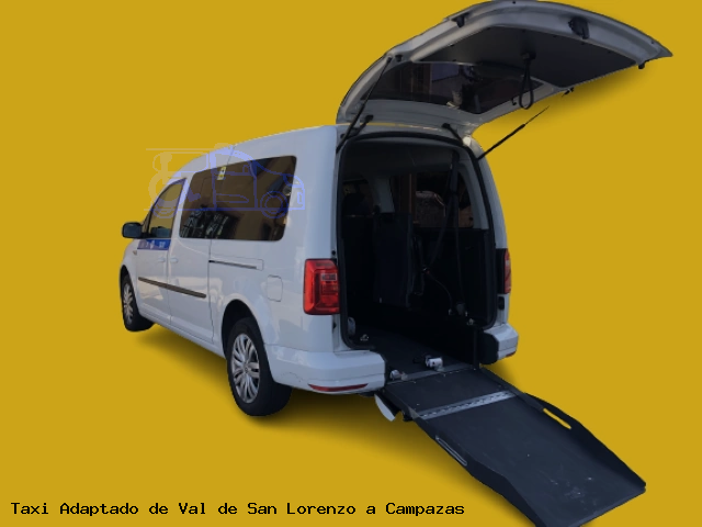 Taxi accesible de Campazas a Val de San Lorenzo