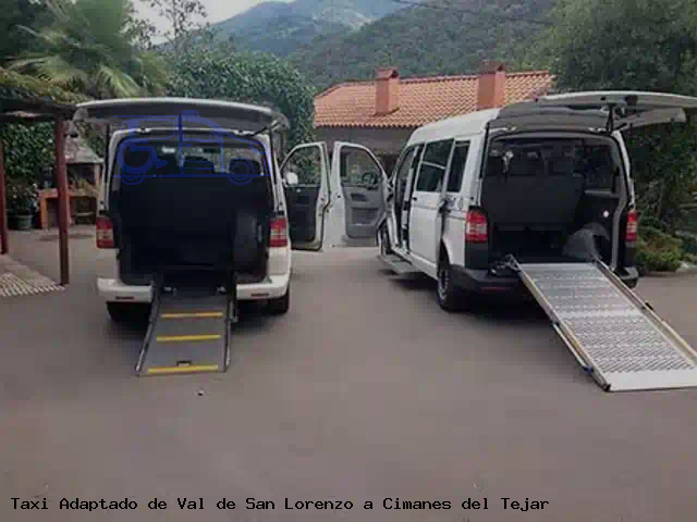 Taxi accesible de Cimanes del Tejar a Val de San Lorenzo