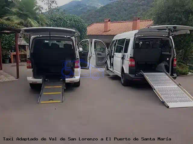 Taxi adaptado de El Puerto de Santa María a Val de San Lorenzo