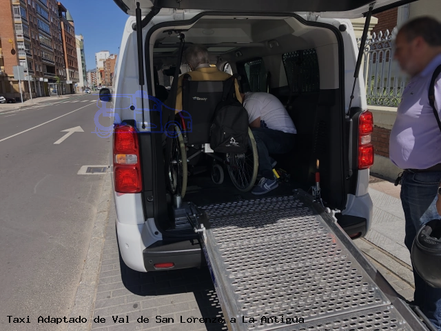 Taxi accesible de La Antigua a Val de San Lorenzo