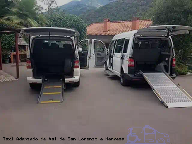 Taxi accesible de Manresa a Val de San Lorenzo