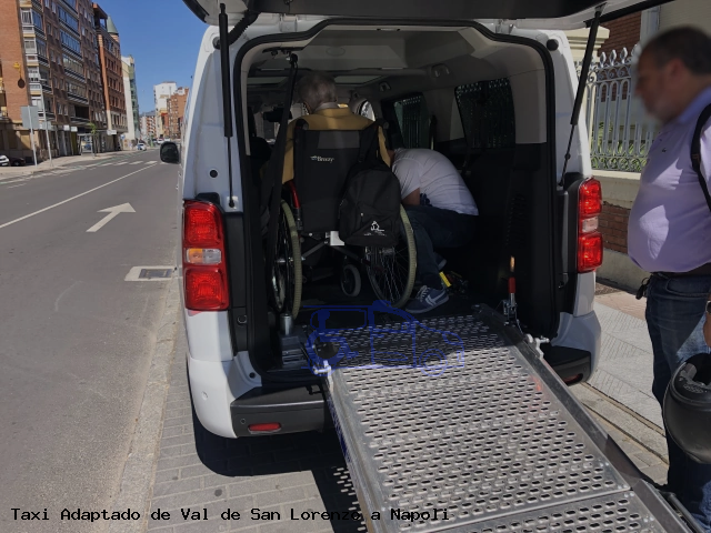 Taxi accesible de Napoli a Val de San Lorenzo
