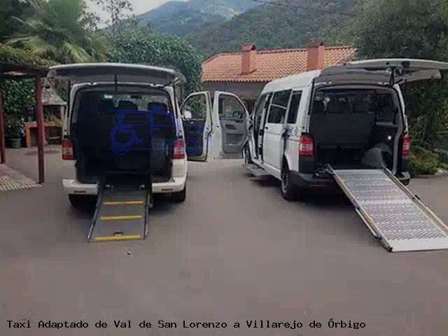 Taxi accesible de Villarejo de Órbigo a Val de San Lorenzo
