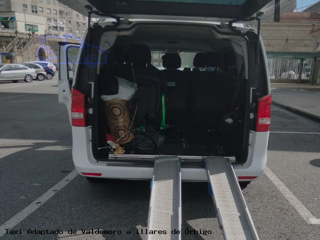 Taxi adaptado de illares de Órbigo a Valdemoro