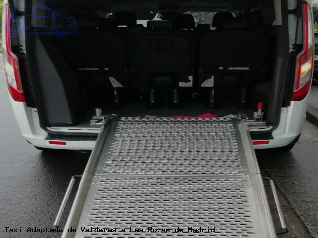 Taxi accesible de Las Rozas de Madrid a Valderas