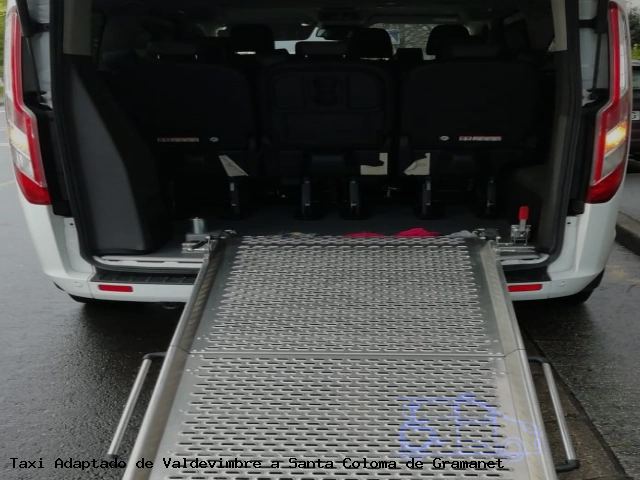 Taxi accesible de Santa Coloma de Gramanet a Valdevimbre