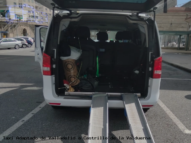 Taxi accesible de Castrillo de la Valduerna a Valladolid