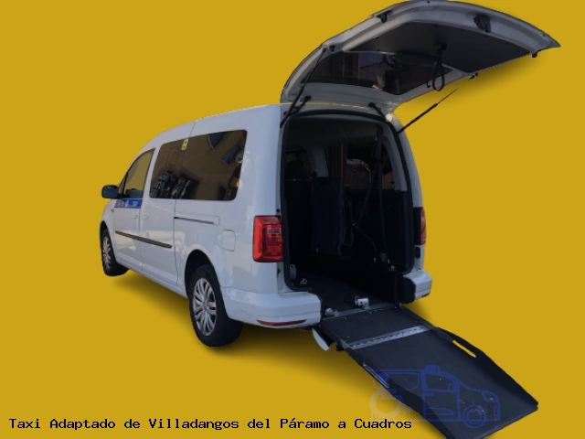 Taxi accesible de Cuadros a Villadangos del Páramo