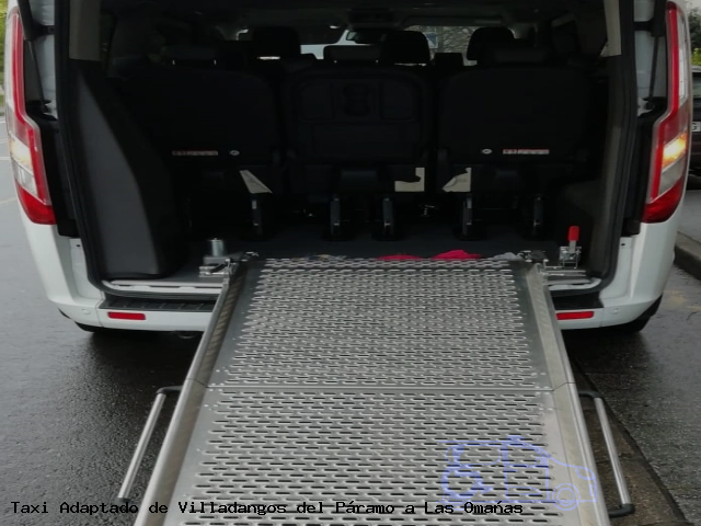 Taxi accesible de Las Omañas a Villadangos del Páramo