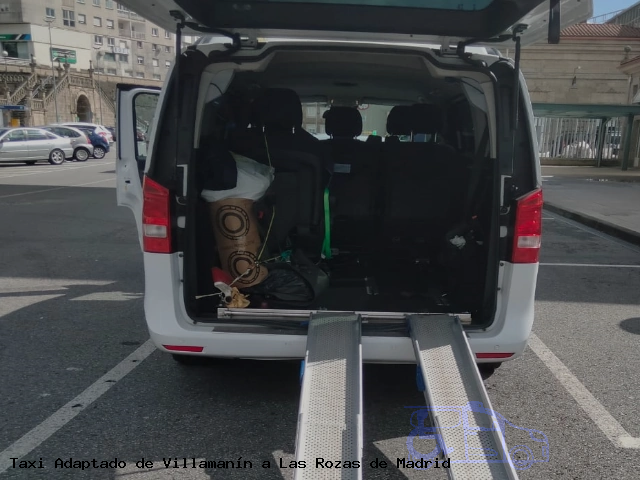 Taxi accesible de Las Rozas de Madrid a Villamanín