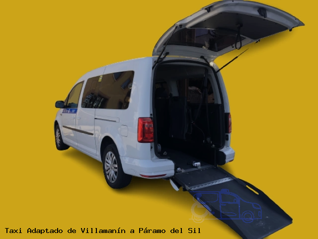 Taxi accesible de Páramo del Sil a Villamanín