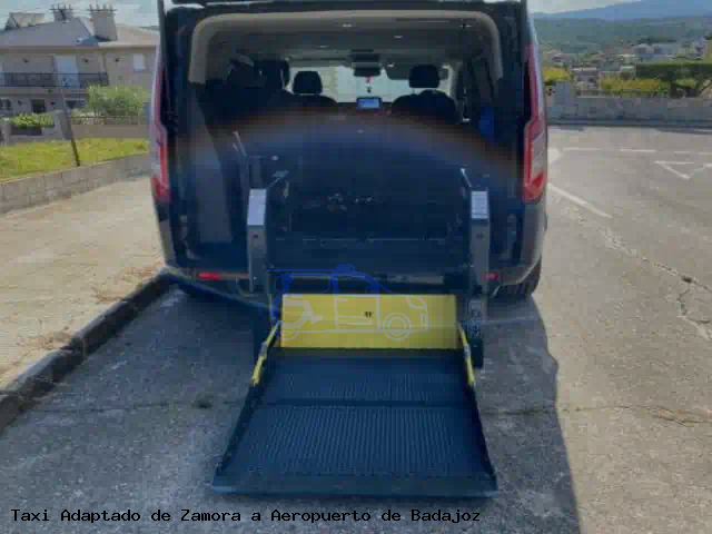 Taxi accesible de Aeropuerto de Badajoz a Zamora