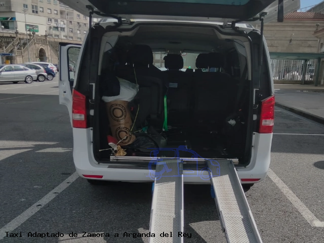 Taxi accesible de Arganda del Rey a Zamora