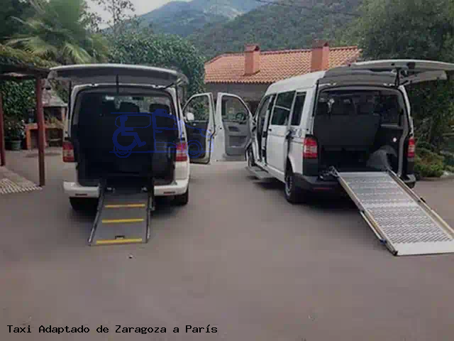 Taxi accesible de París a Zaragoza